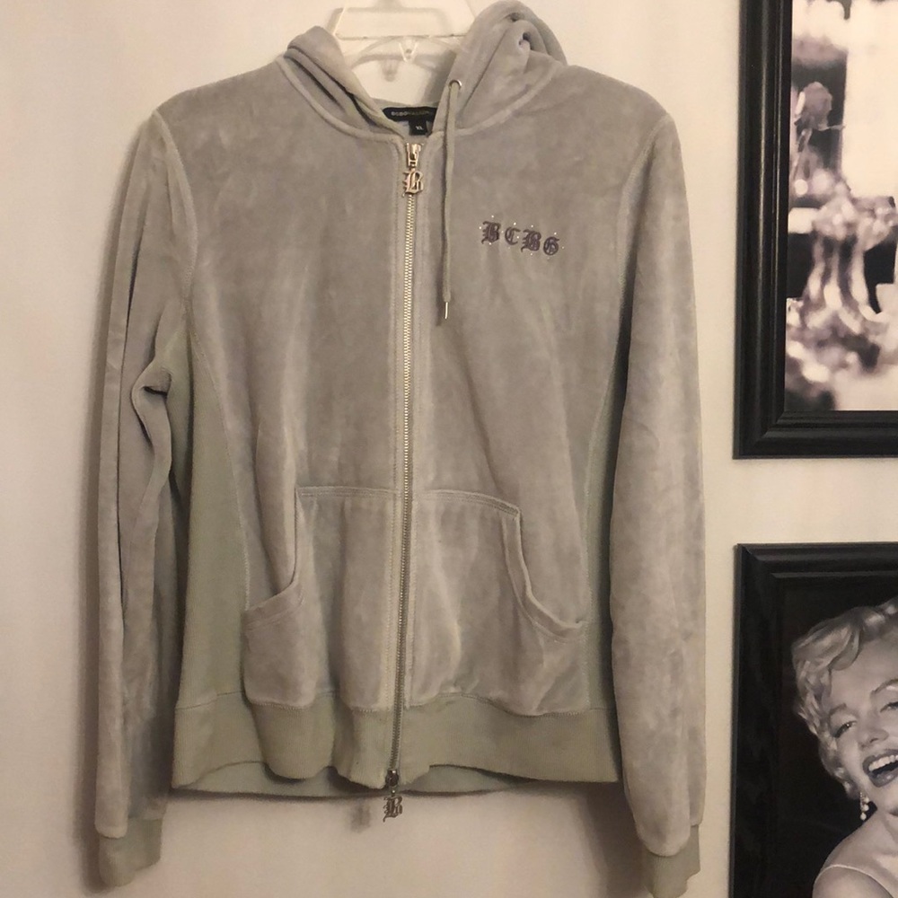 Velour BCBGMaxazria Zip-up hoodie